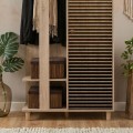 Έπιπλο εισόδου Soho Megapap από μελαμίνη χρώμα sonoma 90x36x194εκ.