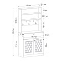 Έπιπλο κουζίνας Axel Megapap χρώμα λευκό 90x37x183,6εκ.