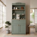 Lucas Megapap melamine kitchen furniture in green - oak color 99x42x180cm.