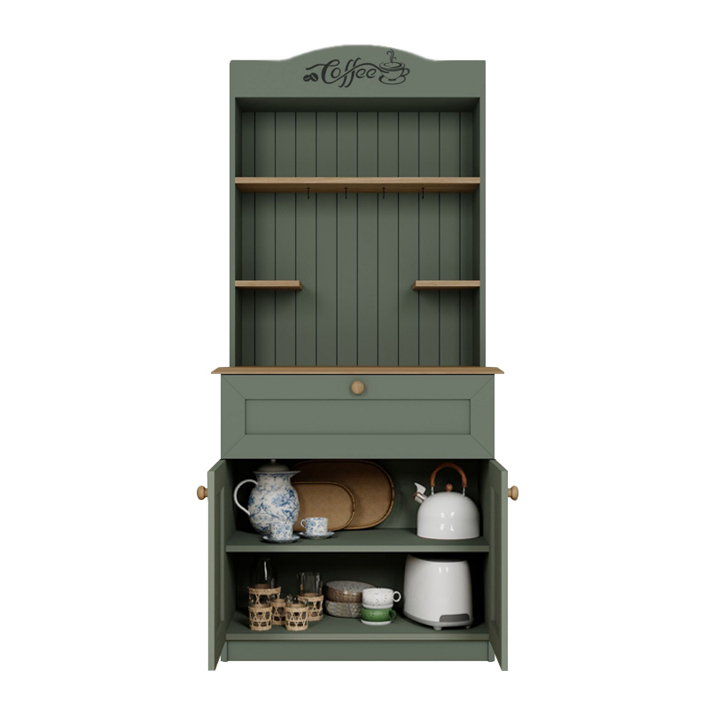 Lucas Megapap melamine kitchen furniture in green - oak color 99x42x180cm.