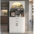 Sardes Megapap melamine kitchen furniture with LED in white color 90x40x180cm.