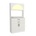 Sardes Megapap melamine kitchen furniture with LED in white color 90x40x180cm.