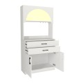Sardes Megapap melamine kitchen furniture with LED in white color 90x40x180cm.
