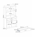 Sardes Megapap melamine kitchen furniture with LED in white color 90x40x180cm.