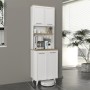 Έπιπλο κουζίνας Potter 2 Megapap χρώμα λευκό - rota oak 60x40x196,1εκ.