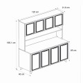Έπιπλο κουζίνας Potter 4 Megapap χρώμα λευκό - rota oak 120x40x196,1εκ.