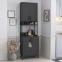 Έπιπλο κουζίνας Sedef Megapap χρώμα ανθρακί 61x40x202,1εκ.
