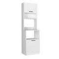 Έπιπλο κουζίνας Tuco 1 Megapap χρώμα λευκό 53,8x40x180εκ.