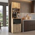 Έπιπλο κουζίνας Tuco 1 Megapap χρώμα sapphire oak 53,8x40x180εκ.