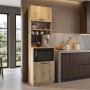 Έπιπλο κουζίνας Tuco 1 Megapap χρώμα sapphire oak 53,8x40x180εκ.