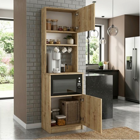 Tuco 1 Megapap melamine kitchen furniture in sapphire oak color 53.8x40x180cm.