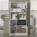 Tuco 2 Megapap melamine kitchen furniture in white color 90x40x180cm.