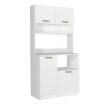 Tuco 2 Megapap melamine kitchen furniture in white color 90x40x180cm.
