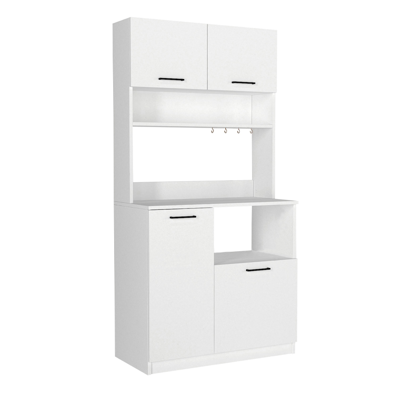 Tuco 2 Megapap melamine kitchen furniture in white color 90x40x180cm.
