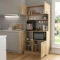 Έπιπλο κουζίνας Tuco 2 Megapap χρώμα sapphire oak 90x40x180εκ.