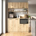 Έπιπλο κουζίνας Tuco 3 Megapap χρώμα sapphire oak 123,8x40x180εκ.