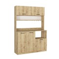 Έπιπλο κουζίνας Tuco 3 Megapap χρώμα sapphire oak 123,8x40x180εκ.