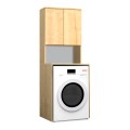 Cozen Megapap melamine washing machine furniture in oak color 65x60x178cm.