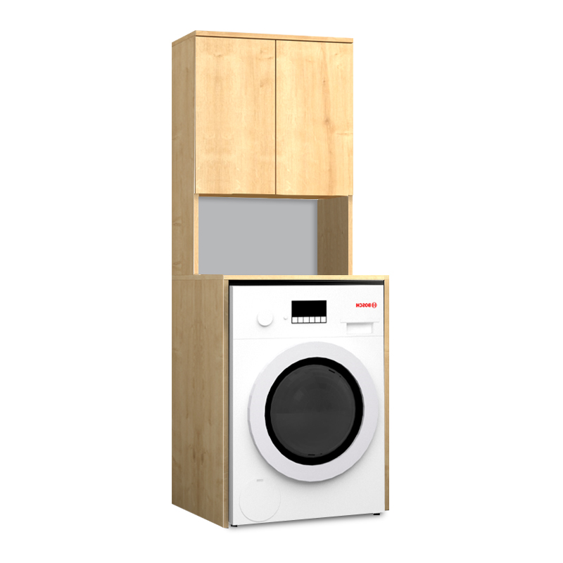 Cozen Megapap melamine washing machine furniture in oak color 65x60x178cm.
