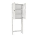 Romme Megapap melamine laundry machine cabinet in white marble color 65x27,1x180cm.