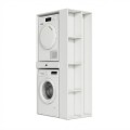 Bace Megapap melamine washing machine and draywer cabinet in white color 90x60x187cm.