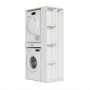 Bace Megapap melamine washing machine and draywer cabinet in white color 90x60x187cm.
