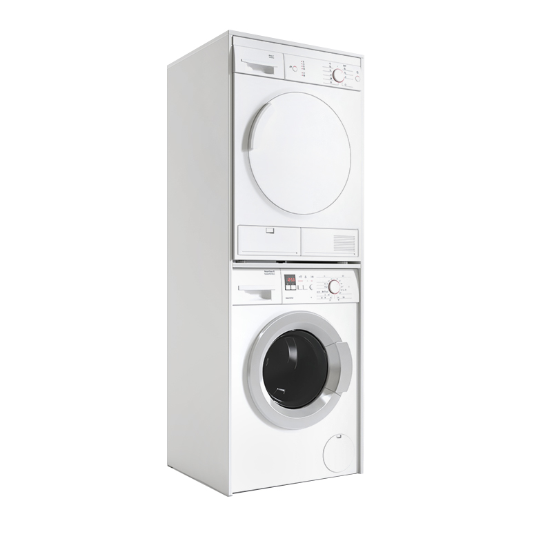Evgenia Megapap melamine washing machine and draywer cabinet in white color 70x60x180cm.