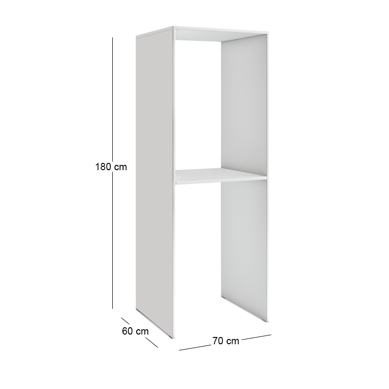 Evgenia Megapap melamine washing machine and draywer cabinet in white color 70x60x180cm.