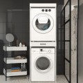 Fika Megapap melamine washing machine and draywer cabinet in white color 67x61.8x198.5cm.