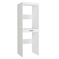 Fika Megapap melamine washing machine and draywer cabinet in white color 67x61.8x198.5cm.