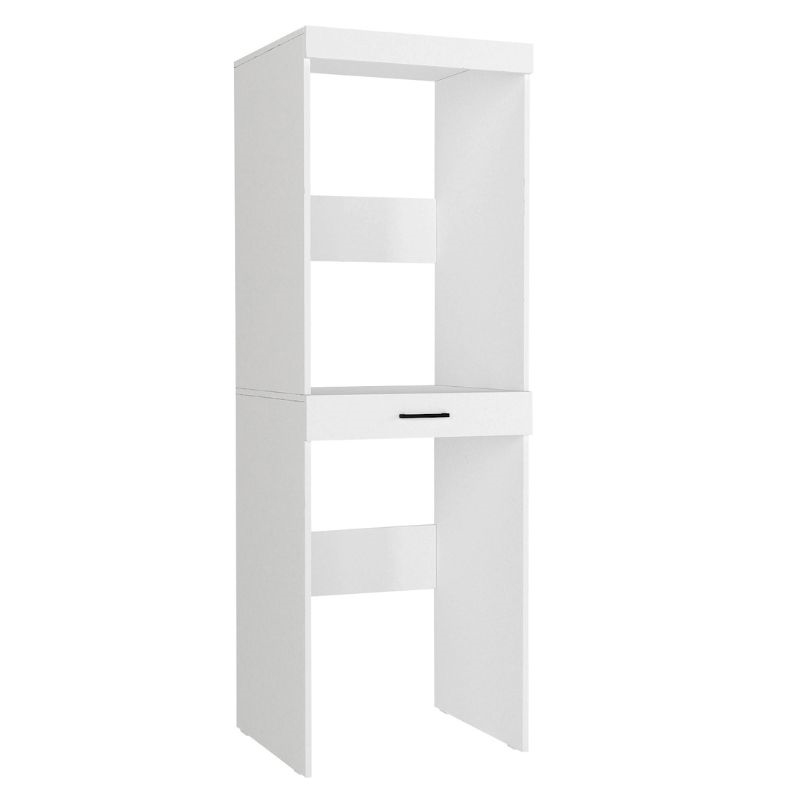 Fika Megapap melamine washing machine and draywer cabinet in white color 67x61.8x198.5cm.