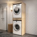 Fika Megapap melamine washing machine and draywer cabinet in sapphire oak color 67x61.8x198.5cm.
