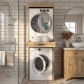 Fika Megapap melamine washing machine and draywer cabinet in sapphire oak color 67x61.8x198.5cm.
