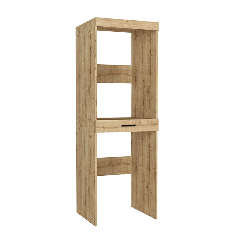 Fika Megapap melamine washing machine and draywer cabinet in sapphire oak color 67x61.8x198.5cm.