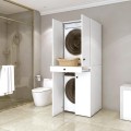 Kindi Megapap melamine washing machine and draywer cabinet in white color 70x60x187cm.