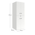 Kindi Megapap melamine washing machine and draywer cabinet in white color 70x60x187cm.