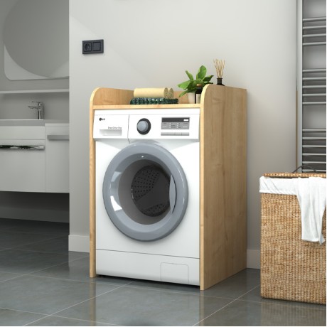 Έπιπλο πλυντηρίου Toren Megapap χρώμα φυσικό οξιάς 65x60x100εκ.