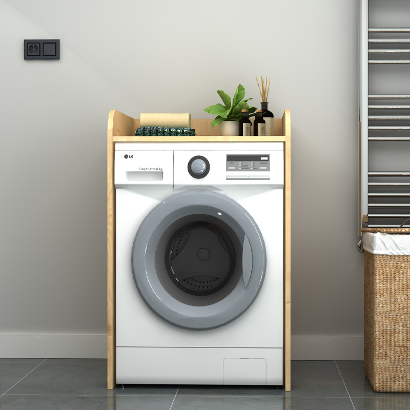Toren Megapap melamine washing machine furniture in oak color 65x60x100cm.