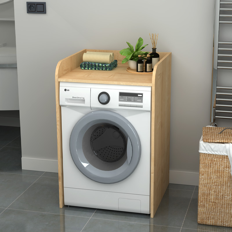 Toren Megapap melamine washing machine furniture in oak color 65x60x100cm.