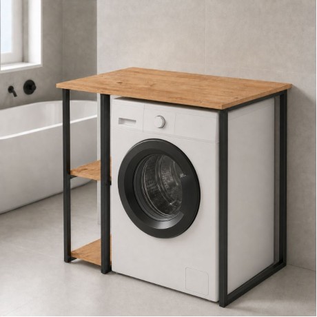 Έπιπλο πλυντηρίου Verno Megapap χρώμα pine oak 90x59,8x92,8εκ.