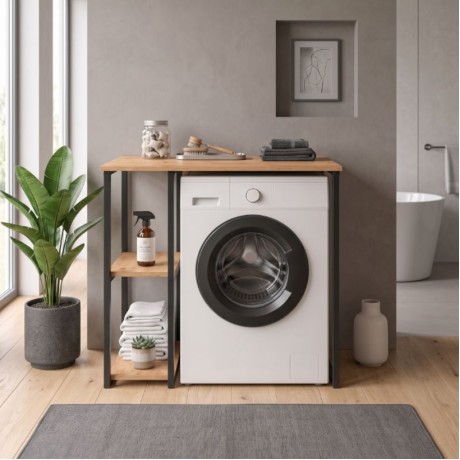 Έπιπλο πλυντηρίου Verno Megapap χρώμα pine oak 90x59,8x92,8εκ.
