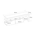 Acnes Megapap melamine tv stand in black - walnut color 160x40x53cm.