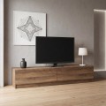 Ahenk Megapap melamine tv stand in walnut color 160x31,3x32,9cm.