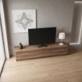 Ahenk Megapap melamine tv stand in walnut color 160x31,3x32,9cm.
