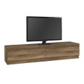Ahenk Megapap melamine tv stand in walnut color 160x31,3x32,9cm.