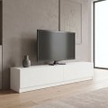 Ahenk Megapap melamine tv stand in white color 160x31,3x32,9cm.