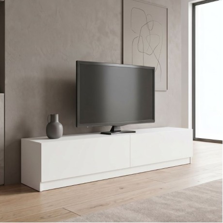 Έπιπλο τηλεόρασης Ahenk Megapap χρώμα λευκό 160x31,3x32,9εκ.
