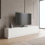 Ahenk Megapap melamine tv stand in white color 160x31,3x32,9cm.