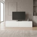 Ahenk Megapap melamine tv stand in white color 160x31,3x32,9cm.
