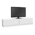 Ahenk Megapap melamine tv stand in white color 160x31,3x32,9cm.